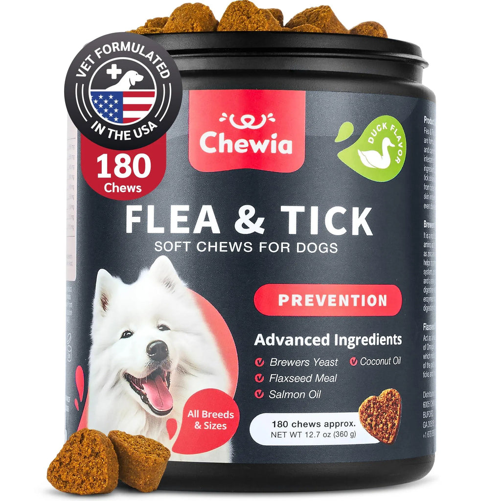 Natural Flea & Tick Prevention Soft Chews for Dogs