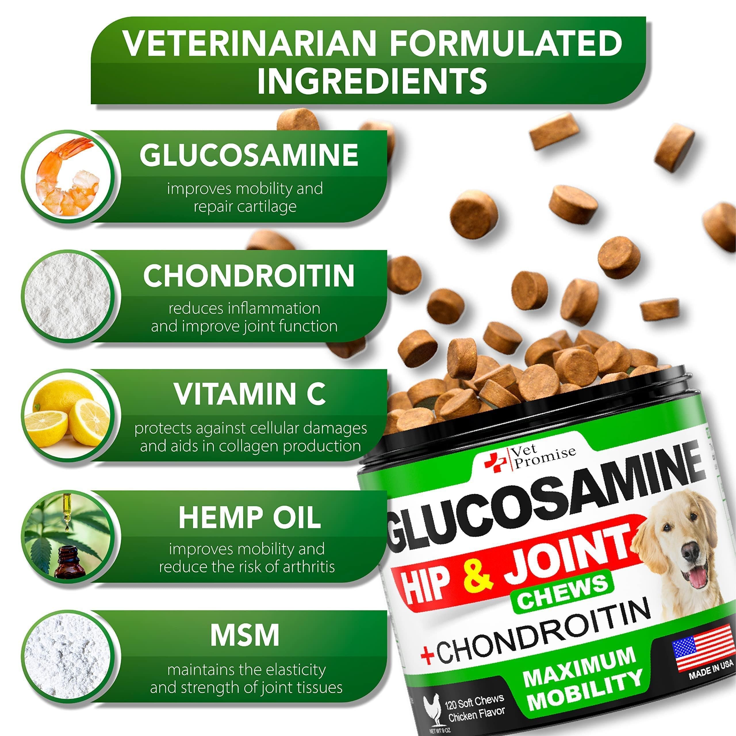 Hip & Joint Mobility Chews for Dogs, 120 Count