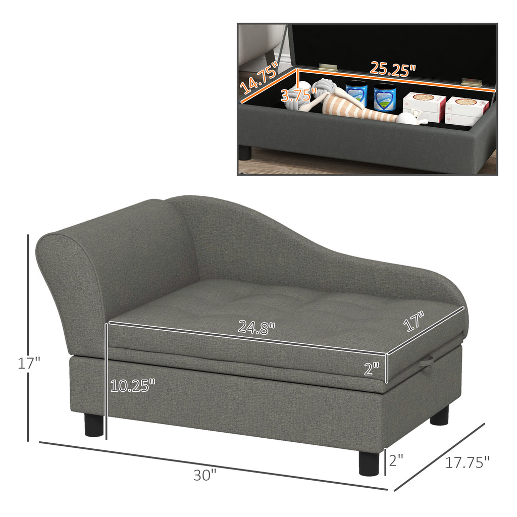 Luxury Pet Sofa for Small Dogs, Gray
