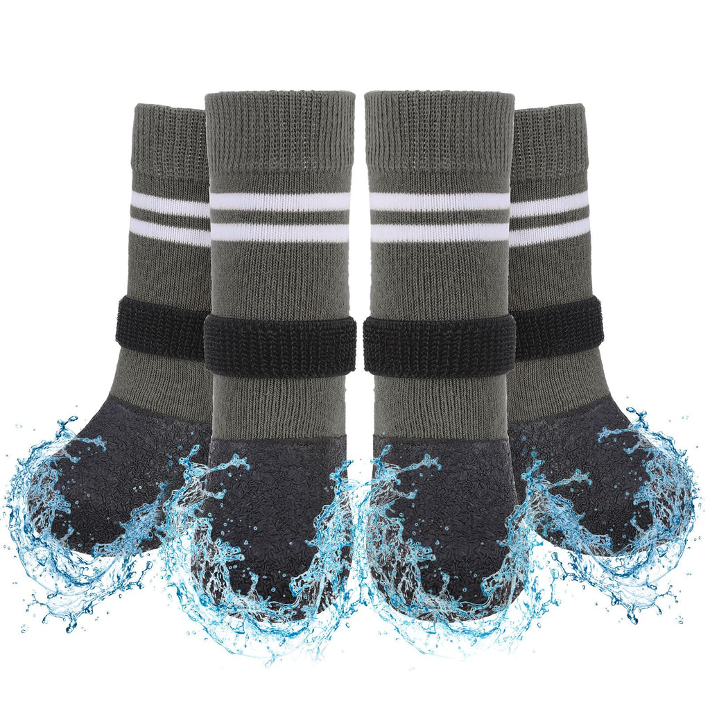 Anti-Slip Paw Protectors for Dogs, Grey XL