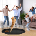 8-Panel Metal Pet Playpen with Ground Stakes, 24" H