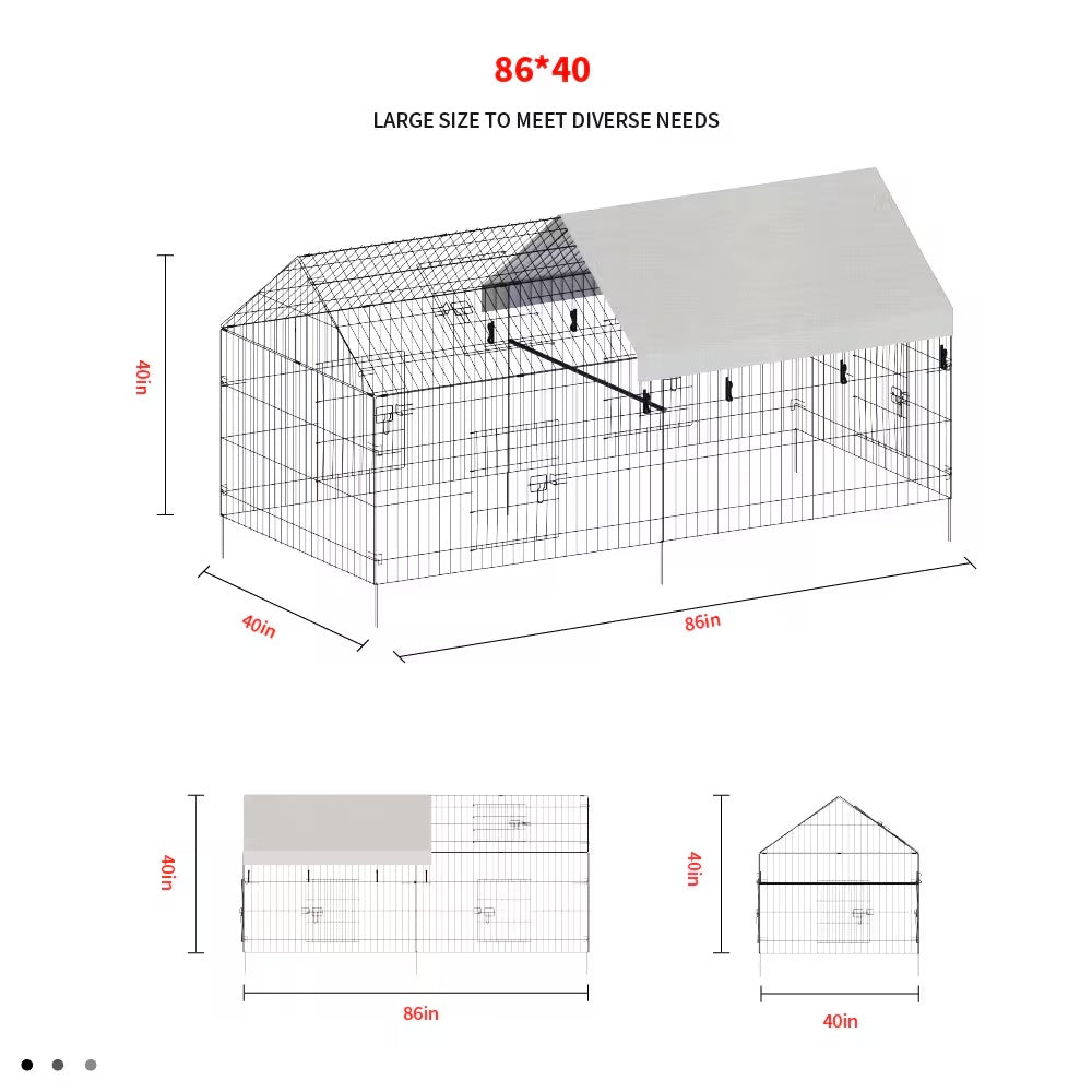 Elegant Pointed Wire Poultry Enclosure