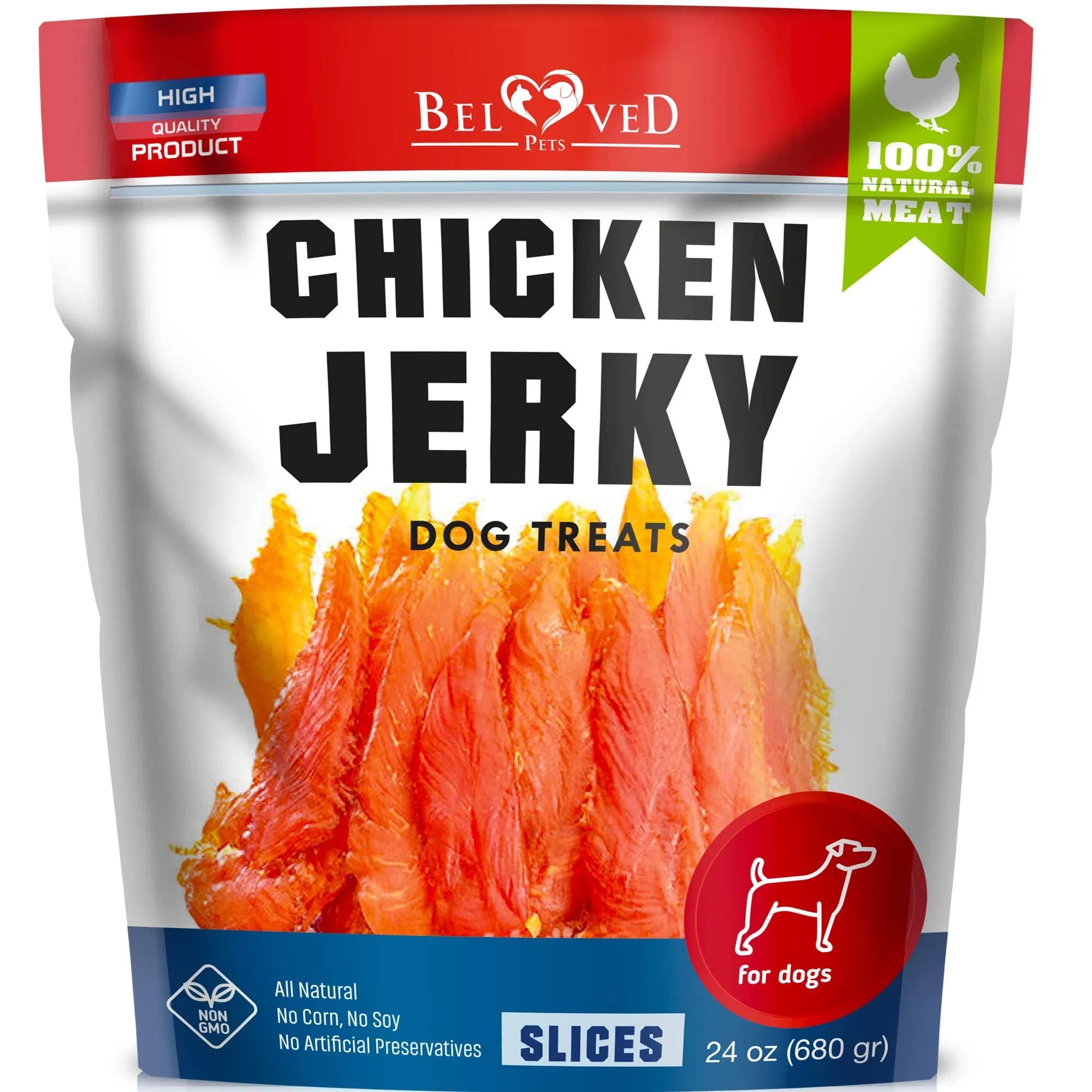 Human-Grade Chicken Jerky Dog Treats, 1.5 lb