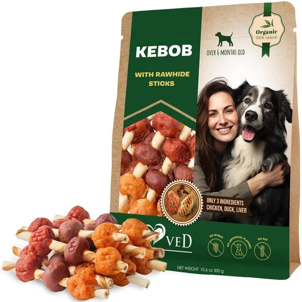 Rawhide Treats with Duck and Chicken, Grain-Free