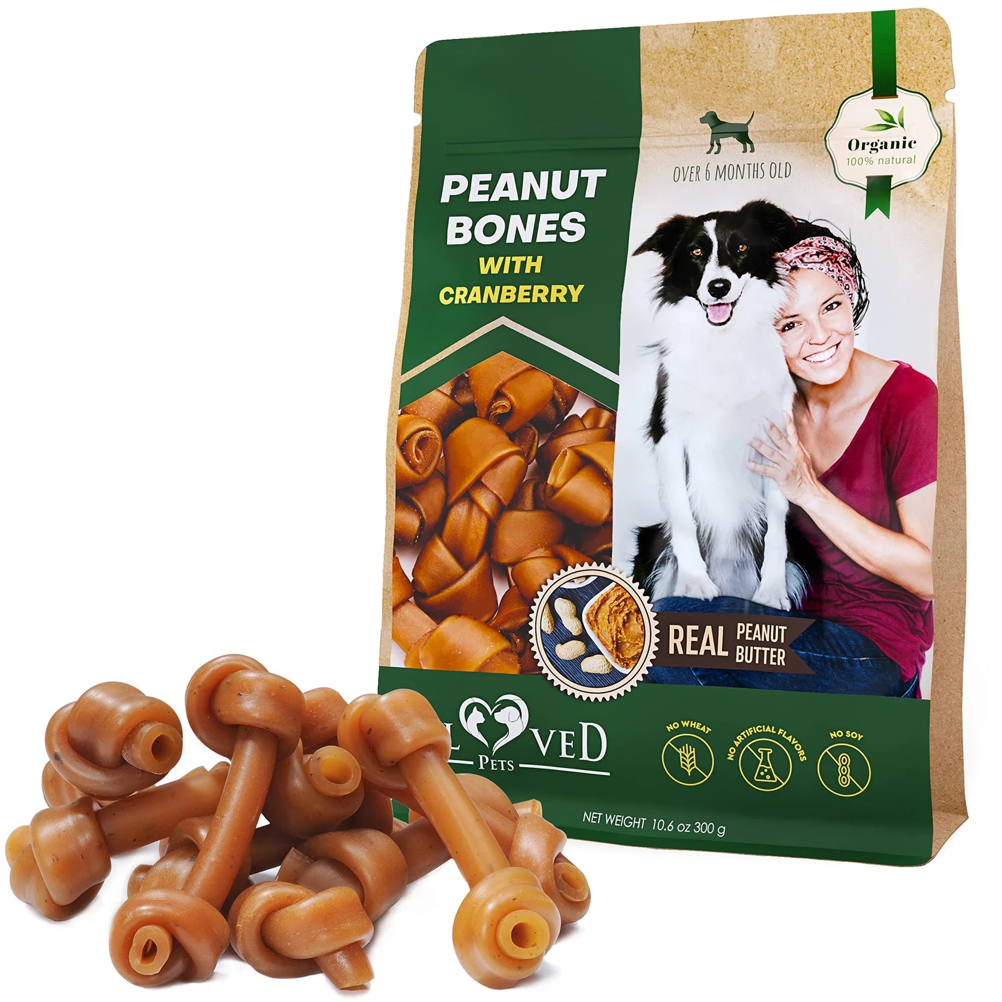 Peanut Butter & Cranberry Canine Dental Bones