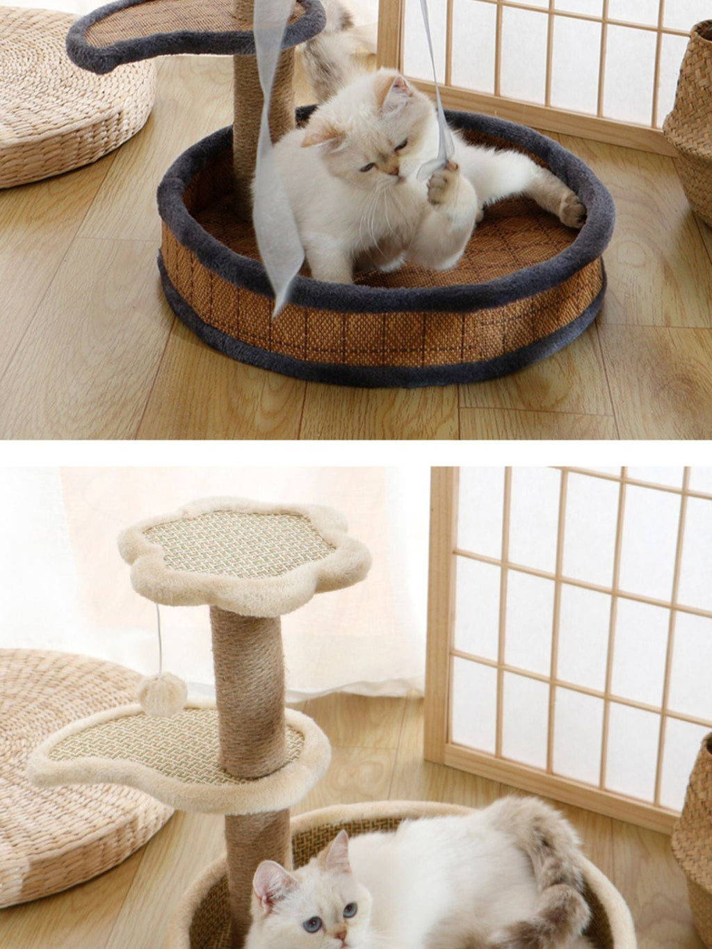 Elevated Cat Tree with Integrated Bed