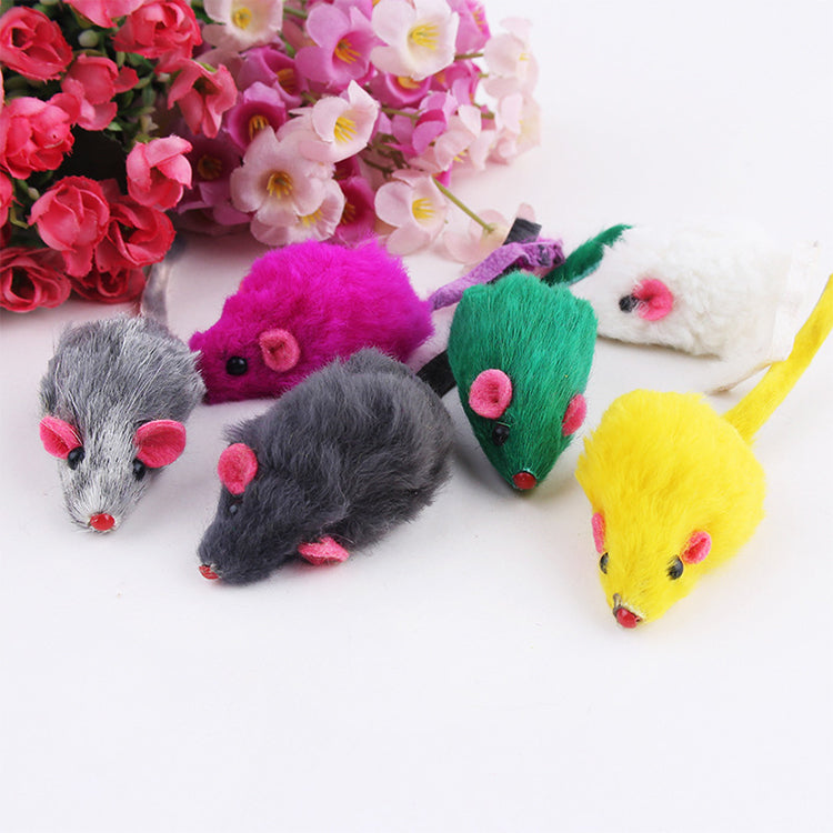 10-Piece Plush Mouse Cat Toy Set