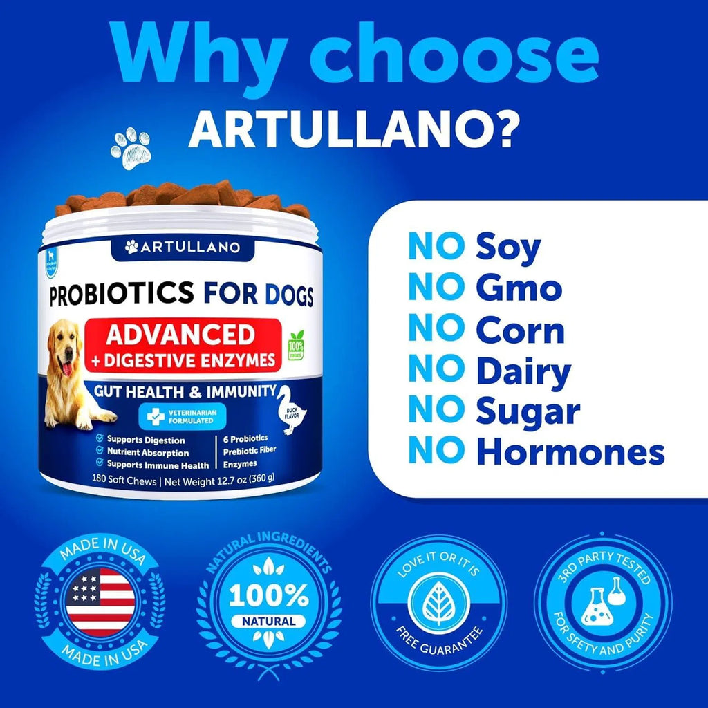 180 Probiotic Chews for Dogs, Duck Flavored
