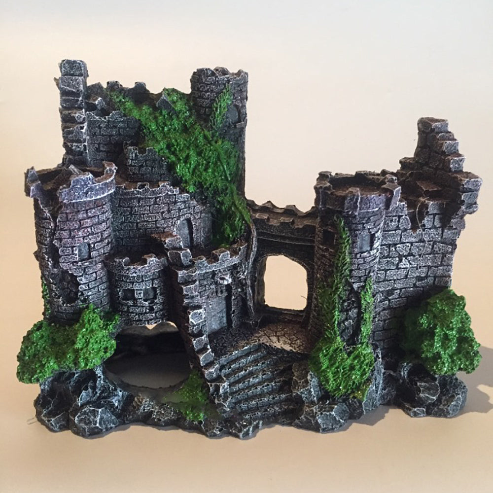 Retro Castle Aquarium Decor
