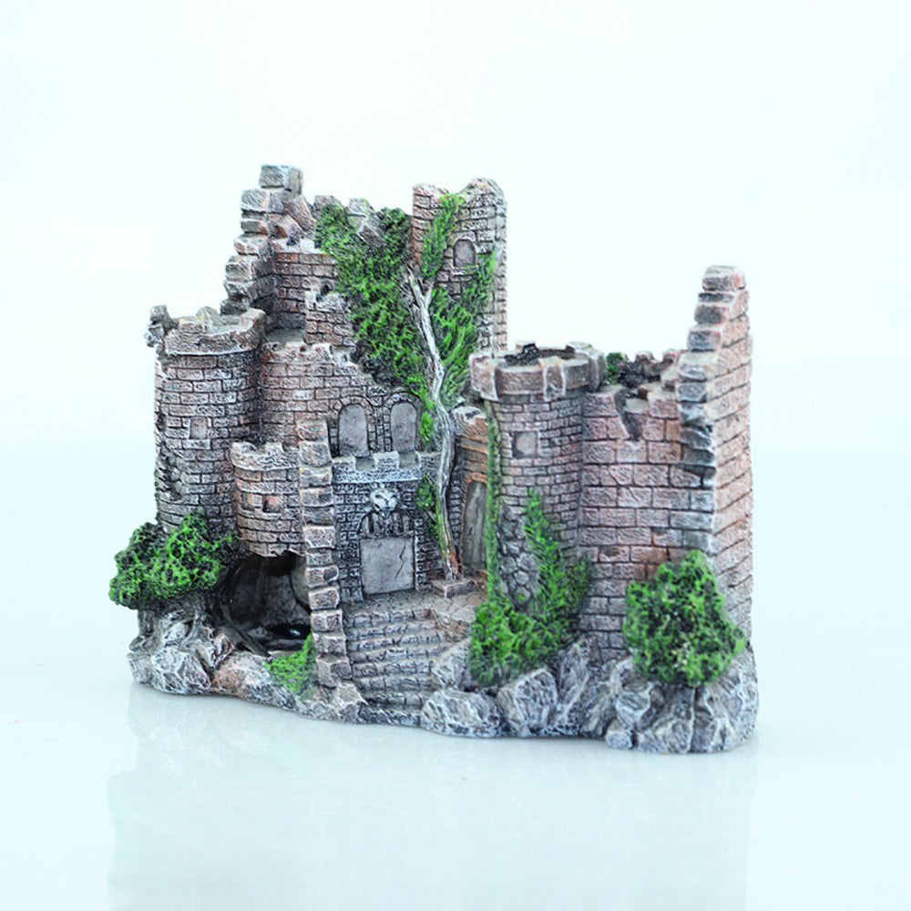 Retro Castle Aquarium Decor