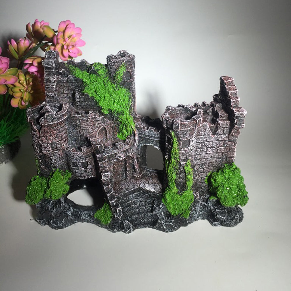 Retro Castle Aquarium Decor