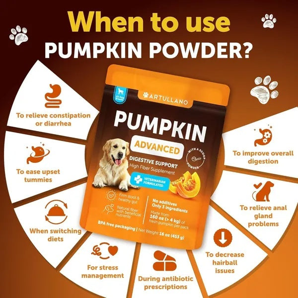 Pumpkin Digestive Support Powder for Dogs, 16 oz
