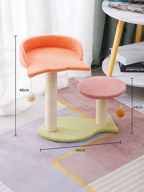 Elevated Cat Tree with Integrated Bed