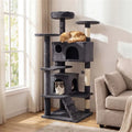 52" Multi-Cat Tree Tower with Perches & Condos (Dark Gray)