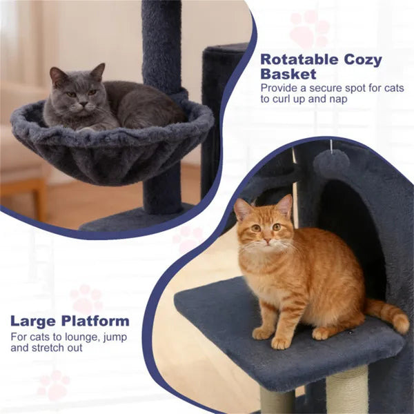 Dark Gray 33.5" Multi-Level Cat Tree