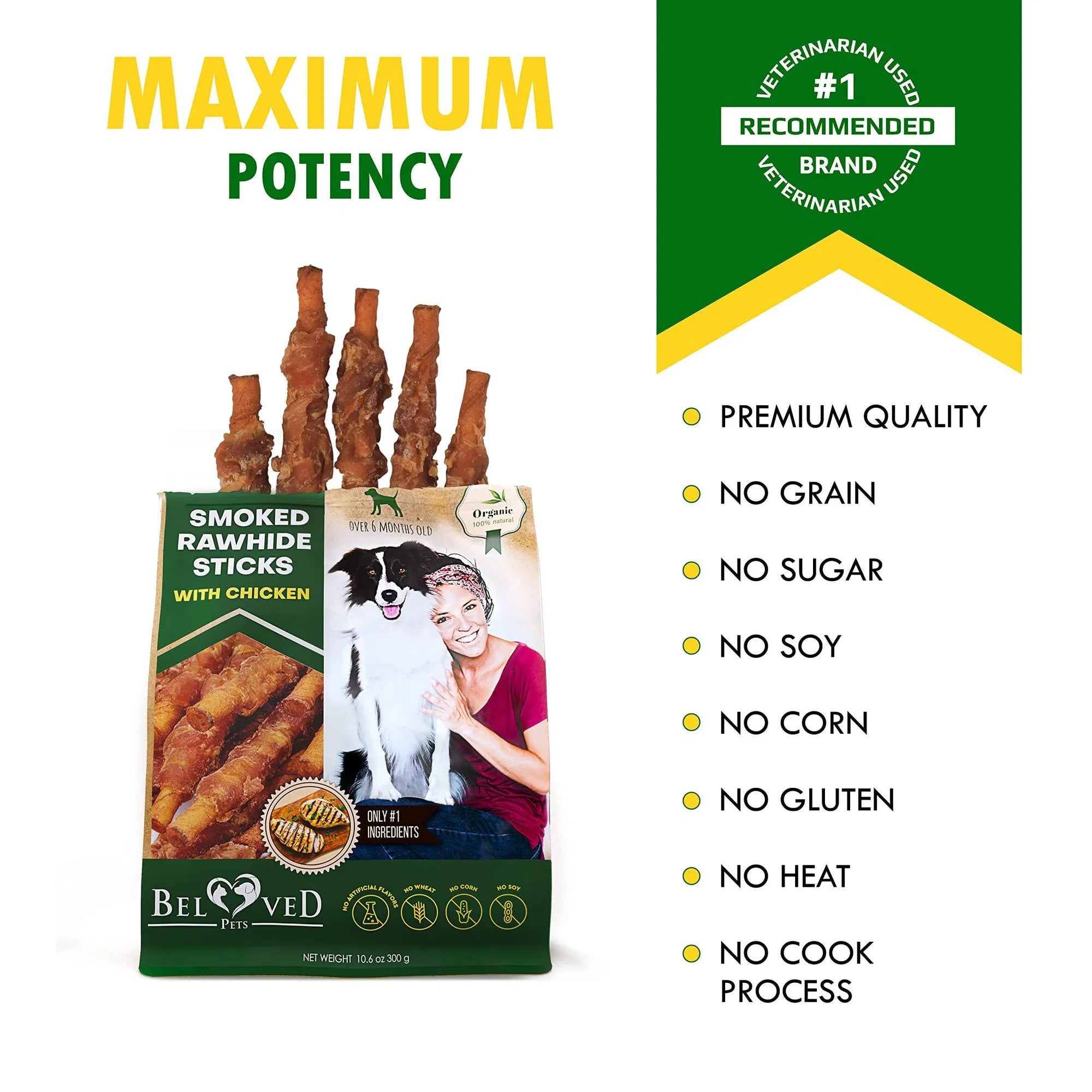 Chicken Wrapped Rawhide Sticks for Dogs