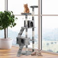 67-inch Multi-Level Cat Scratching Tree, Grey