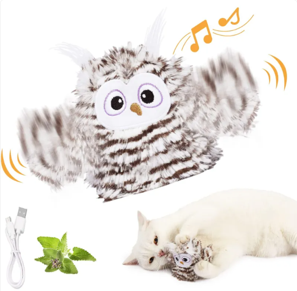 Interactive Flapping Bird Cat Toy USB Rechargeable
