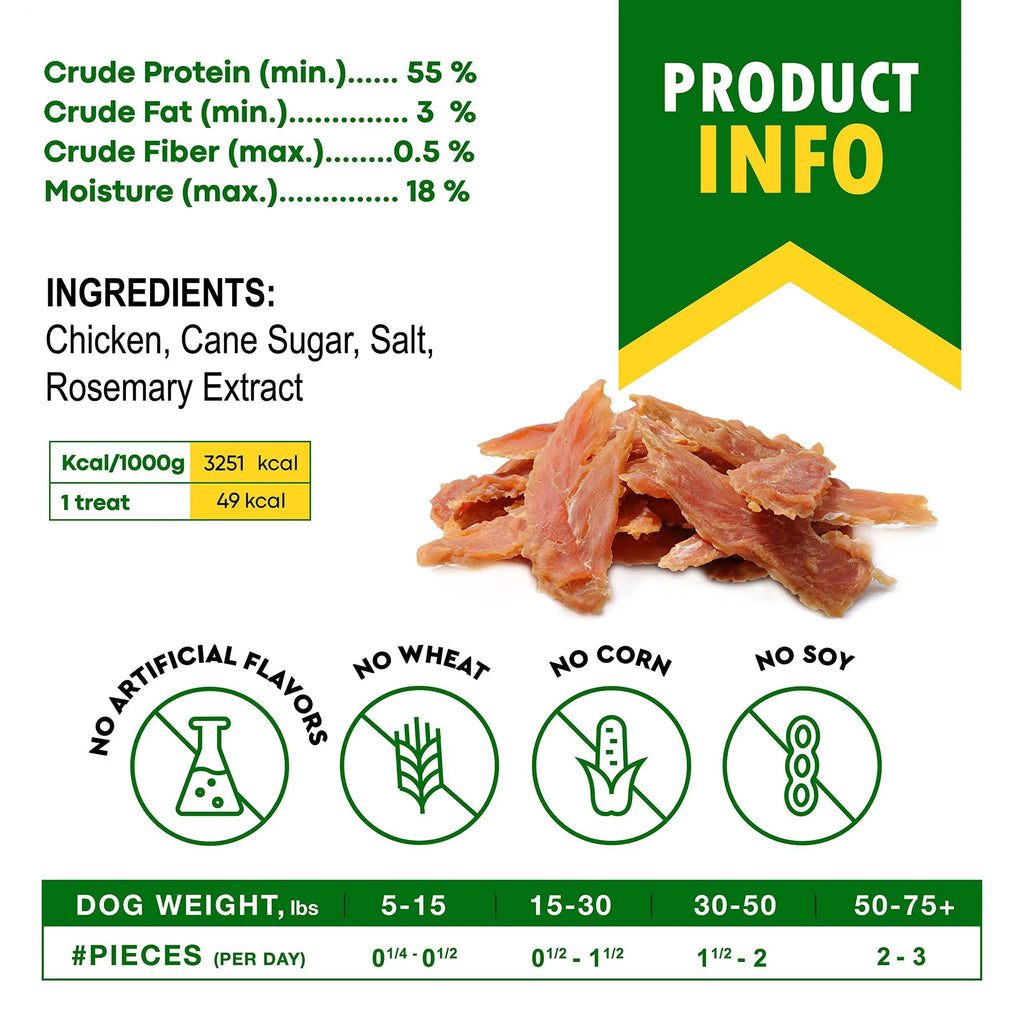 Gourmet Chicken Jerky Dog Treats - 300 Grams
