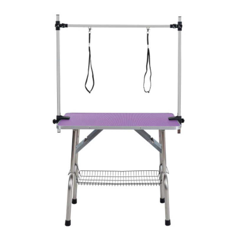 42-inch Folding Pet Grooming Table, Purple
