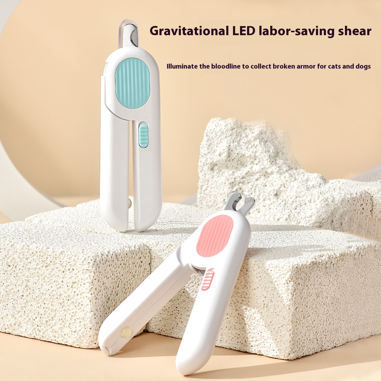 Professional Pet Nail Clippers with LED Illumination