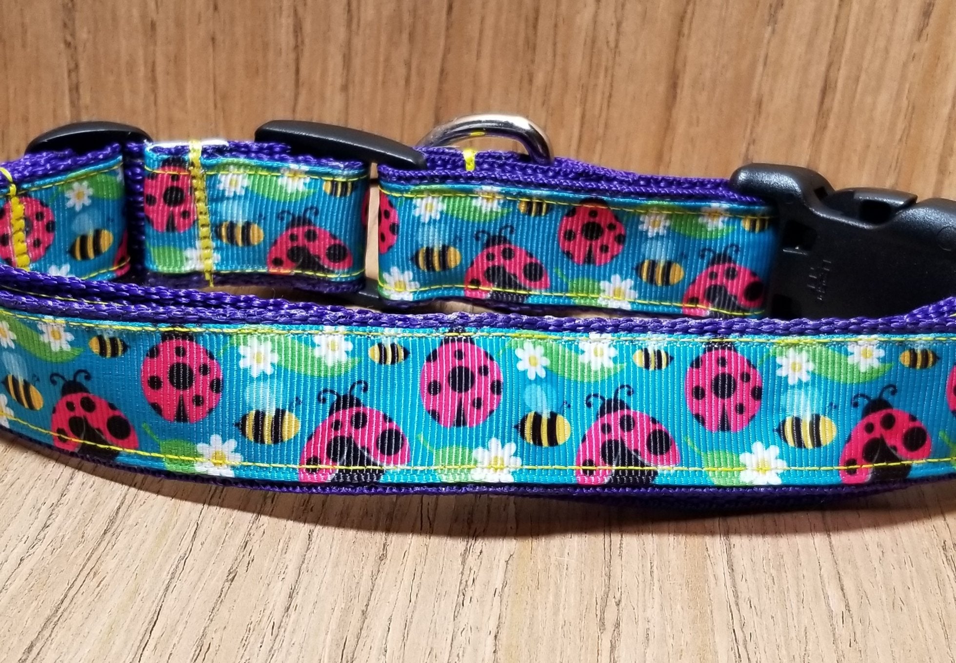 Martingale Collar, Leash, and Hands-Free System - Ladybugs