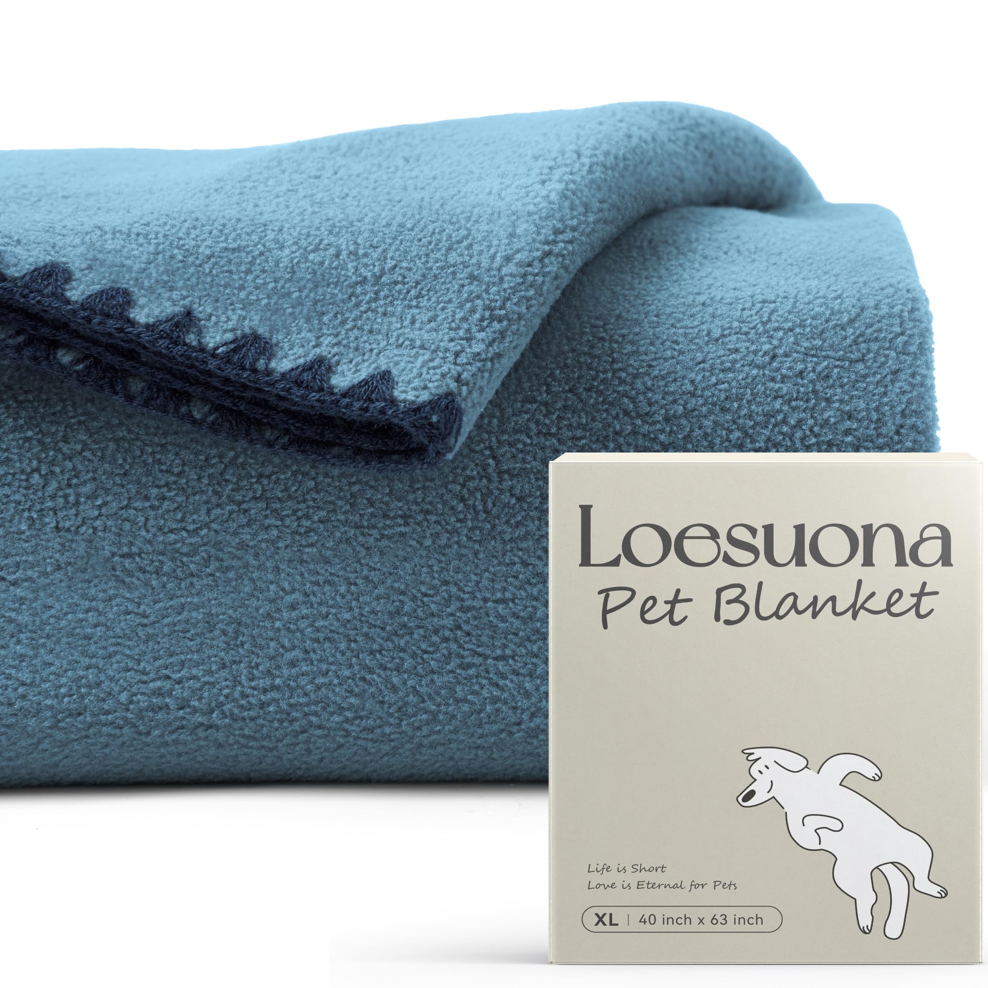 Super Soft Fleece Pet Blanket, 63" x 40"