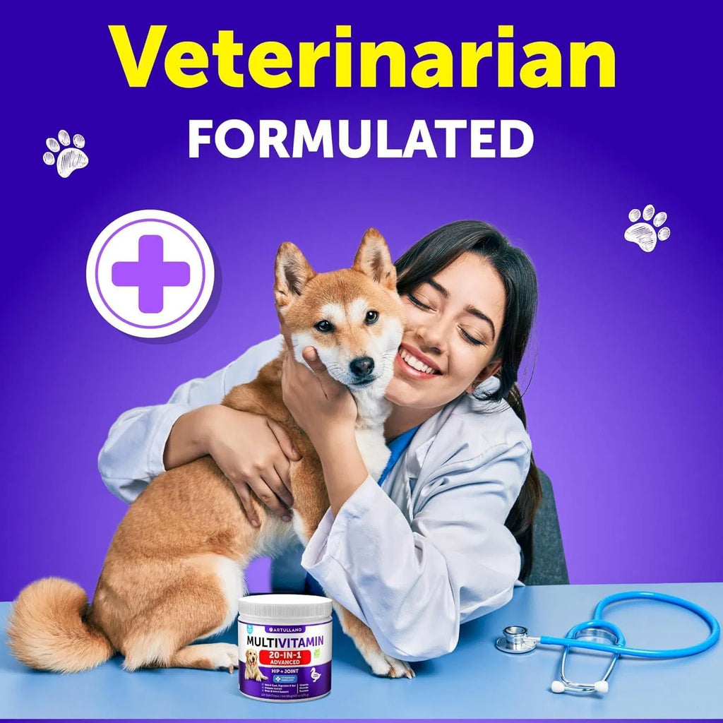 Dog Multivitamin Chews with Glucosamine, 120 Count
