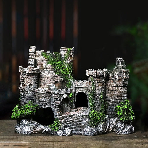Retro Castle Aquarium Decor
