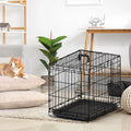30-inch Black Double Door Pet Crate
