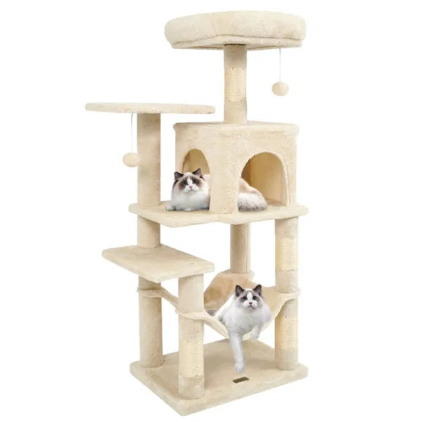 44" Multi-Level Cat Tree, Beige