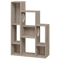 Noble Feline Bookshelf Cabinet, Gray Oak