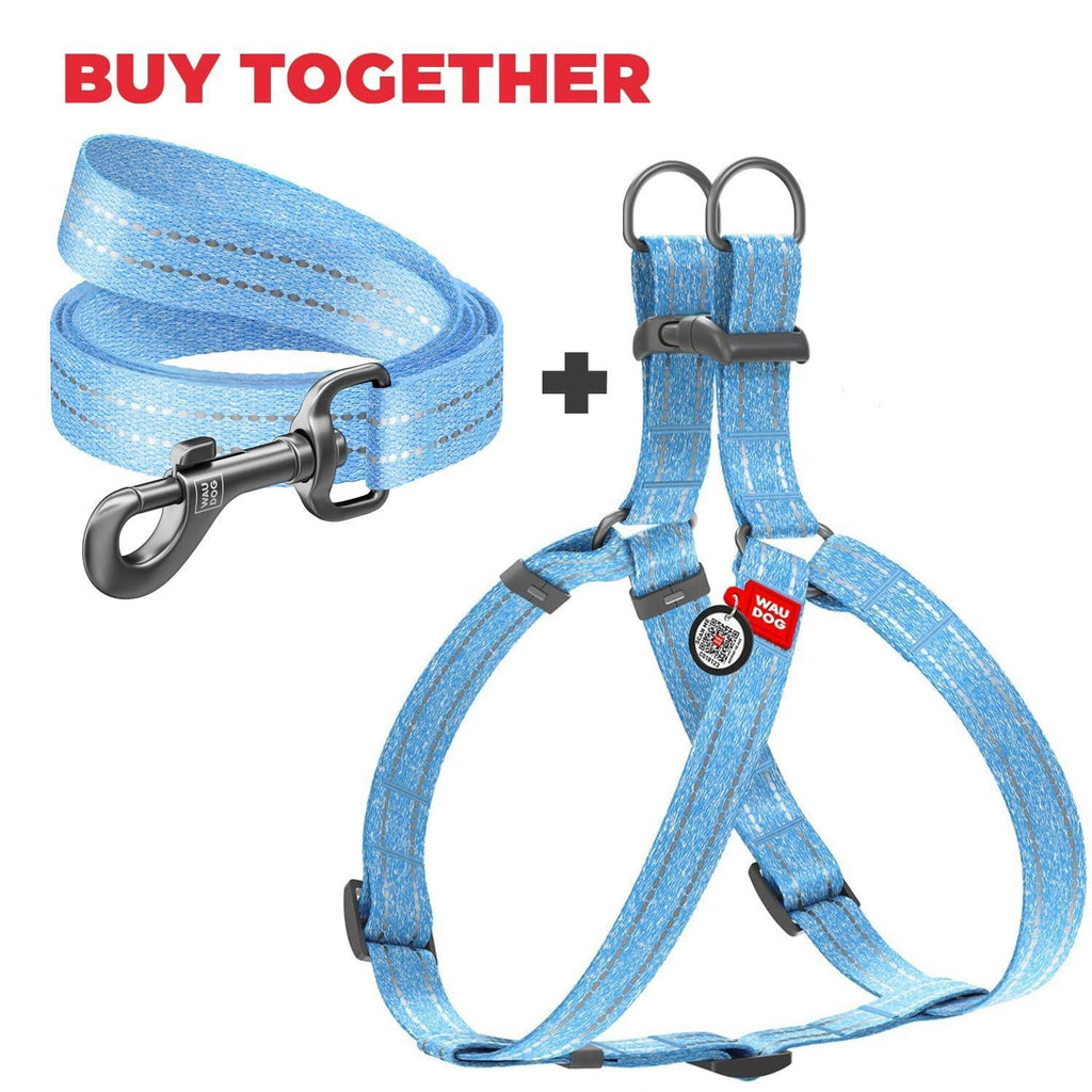 Blue Cotton Adjustable Harness, Medium