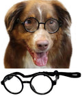 Round Clear Lens Pet Sunglasses, Black