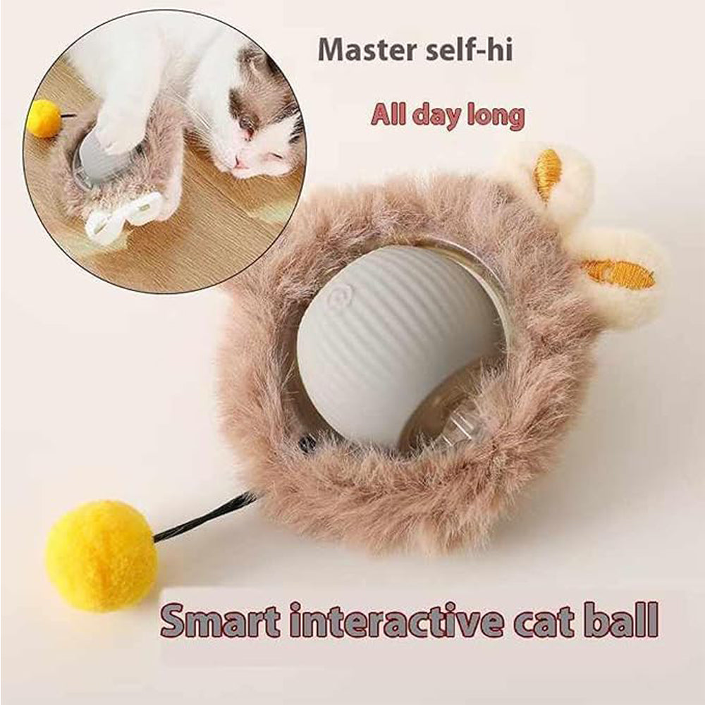 Self-Rotating Cat Enrichment Ball