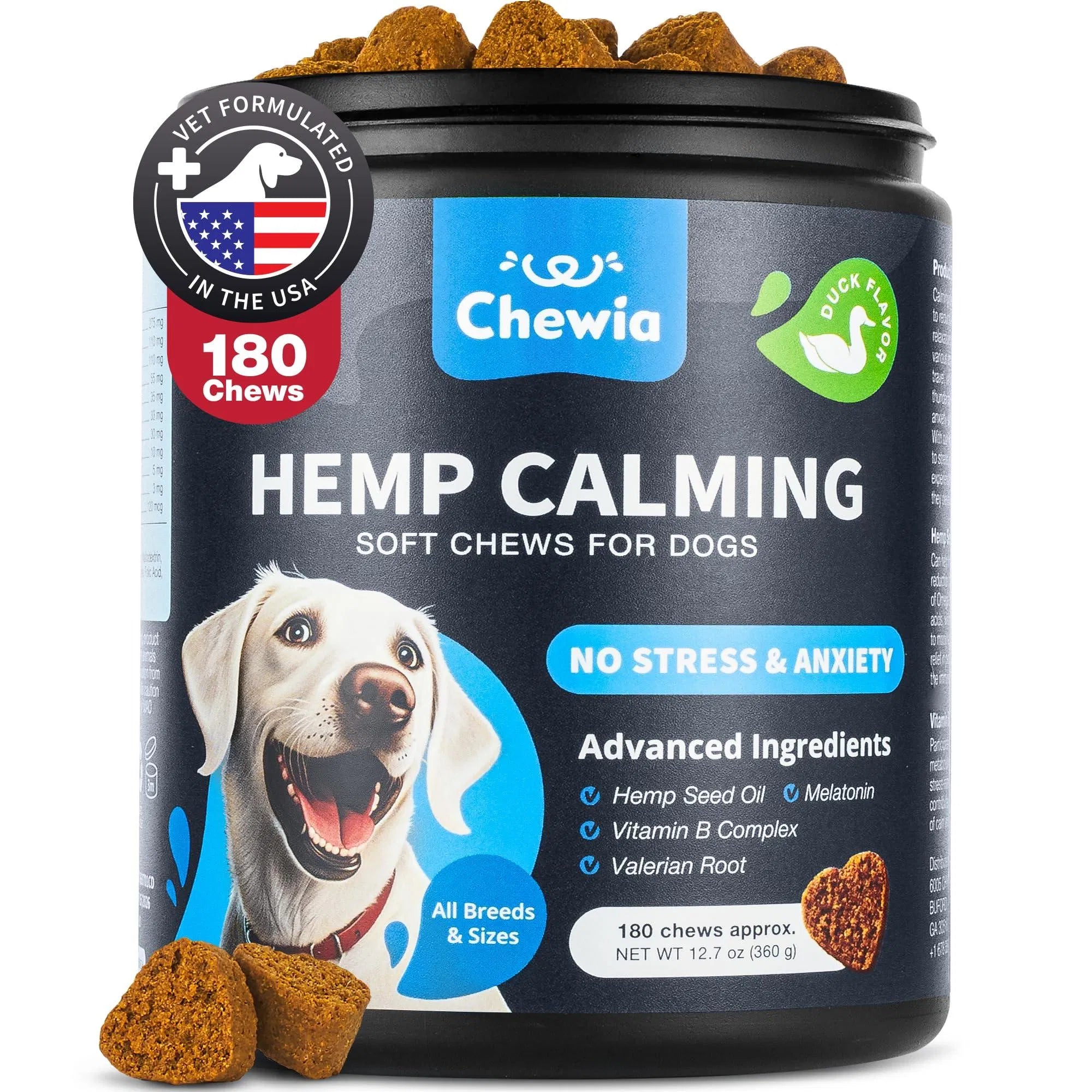Hemp Calming Chews for Canine Anxiety Relief