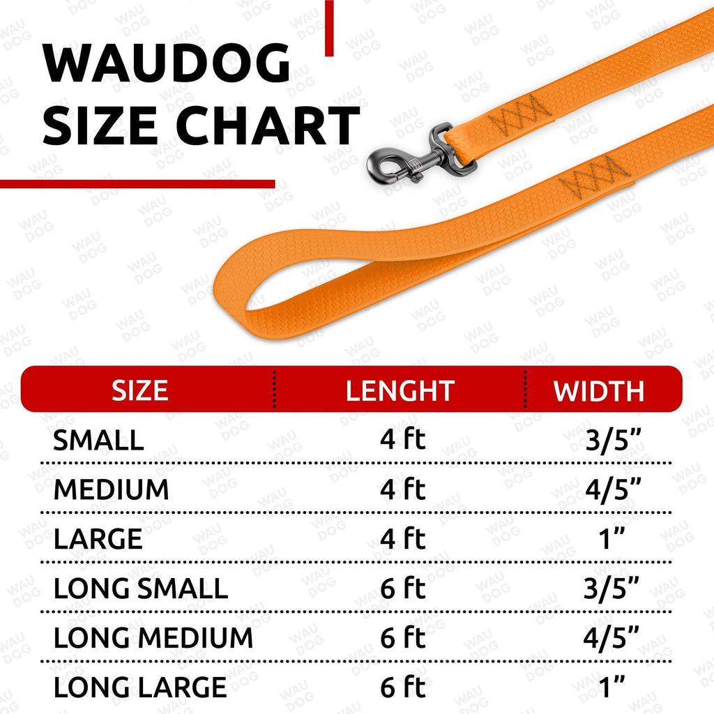 Orange 6 Ft. Waterproof Dog Leash, 3/5 in. Width
