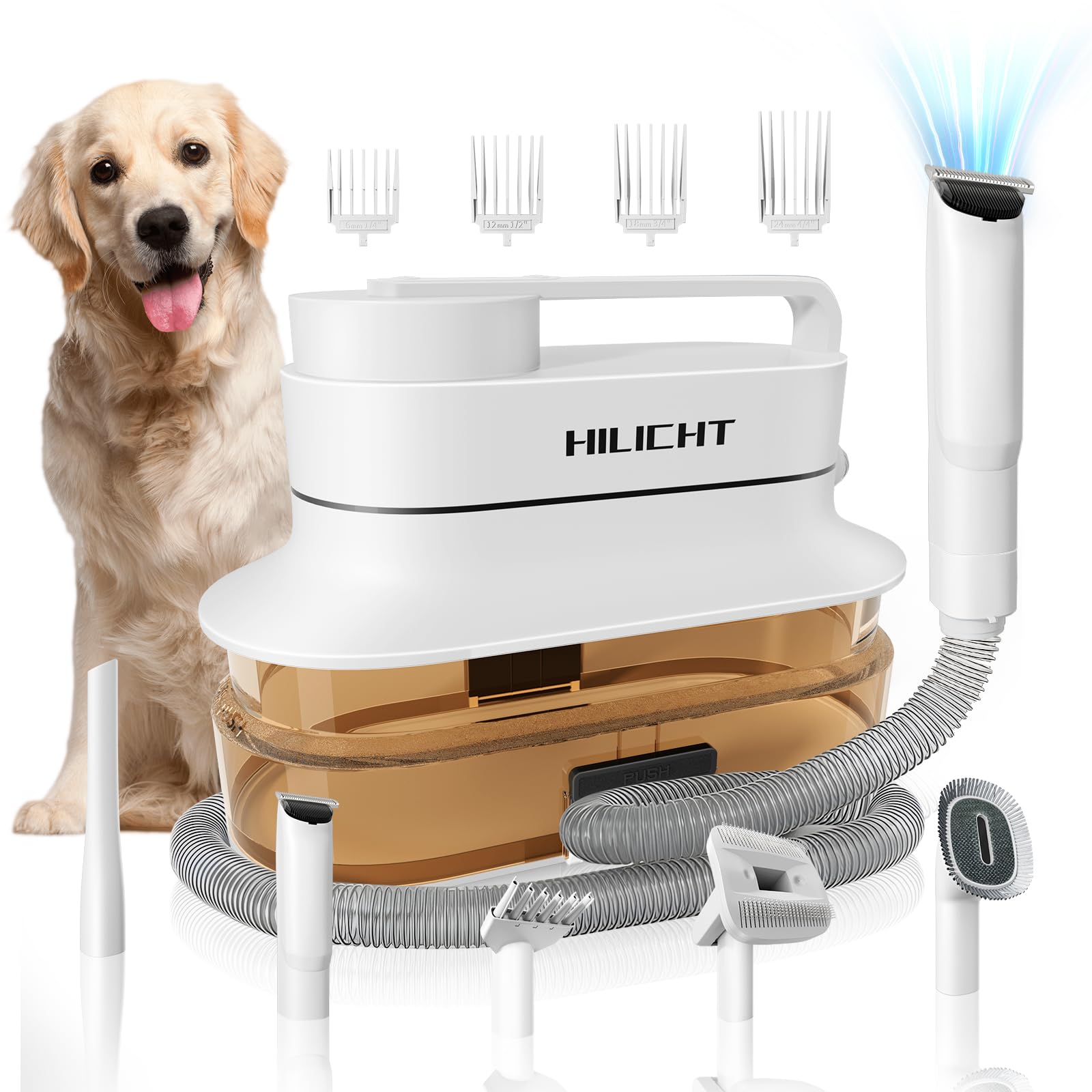 Pet Grooming System with 4L Dust Cup & 6 Tools