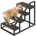 4-Step Pet Stairs for High Beds, Rustic Brown