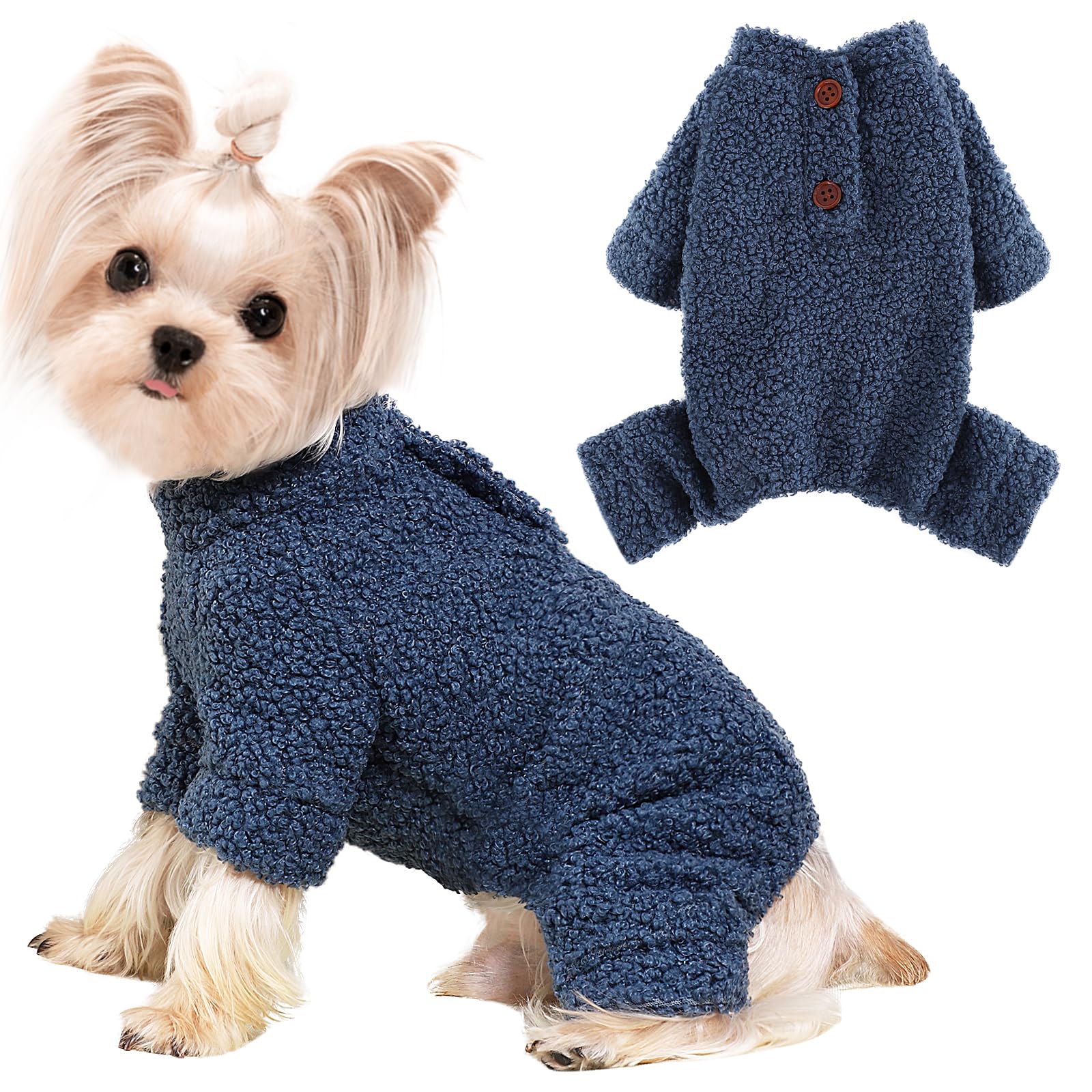 Pet Jumpsuit for Small Dogs - XX-Small Blue