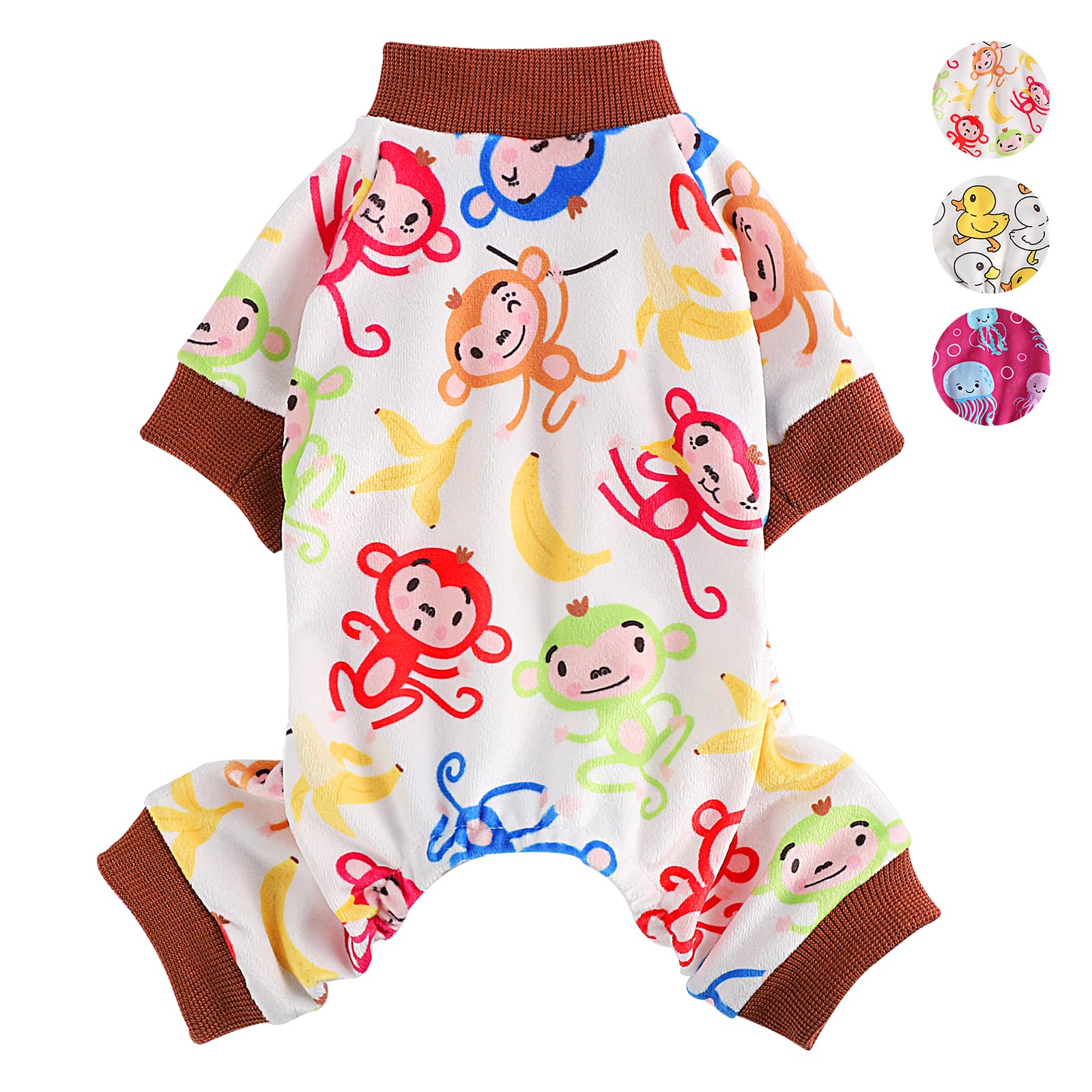 Monkey Design Pet Pajamas, Small