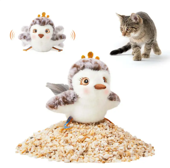 Interactive Flapping Bird Cat Toy USB Rechargeable