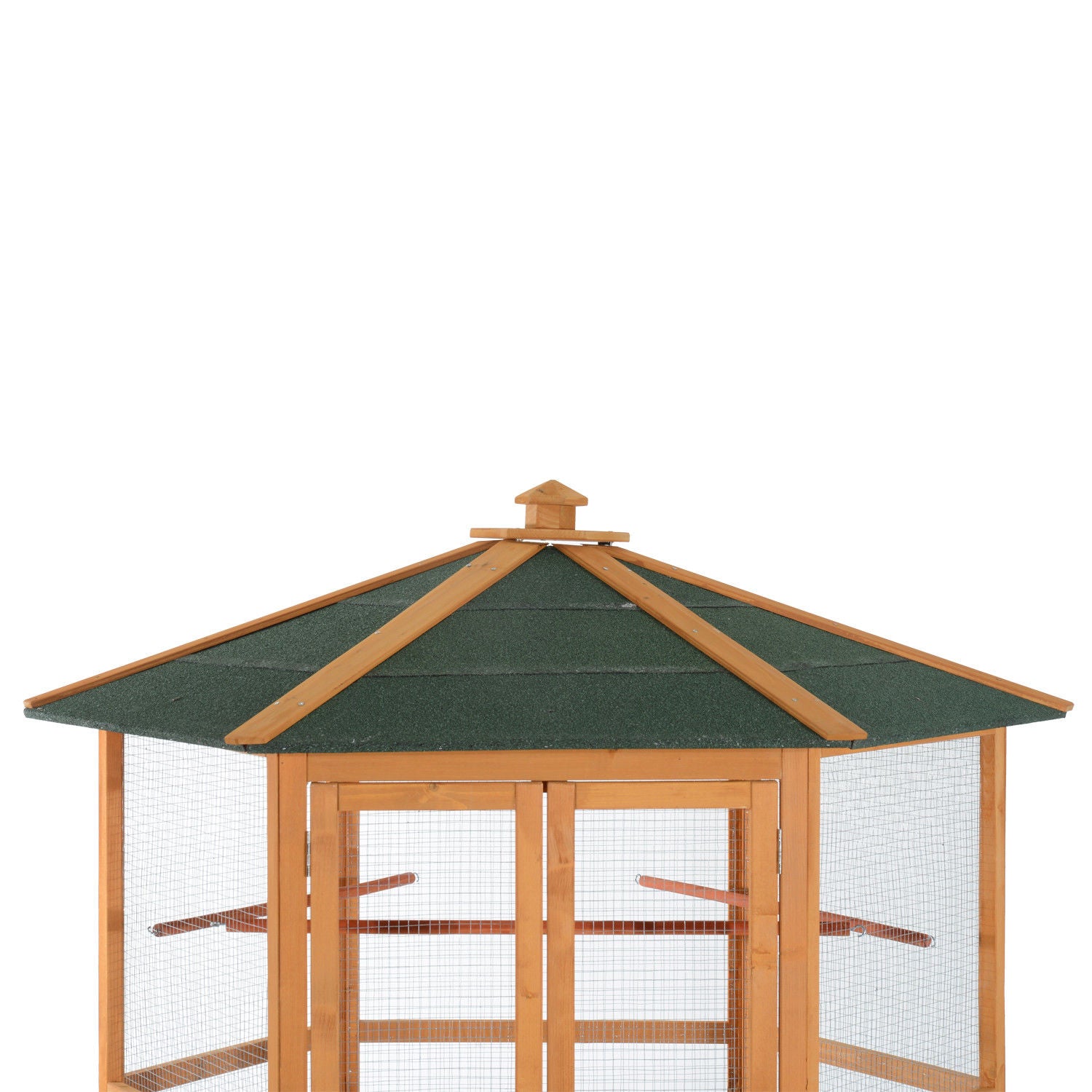 69" Hexagonal Outdoor Aviary Flight Bird Cage with Roof