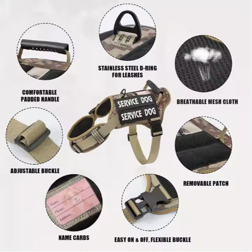 Tactical Service Dog Harness with Control Handle