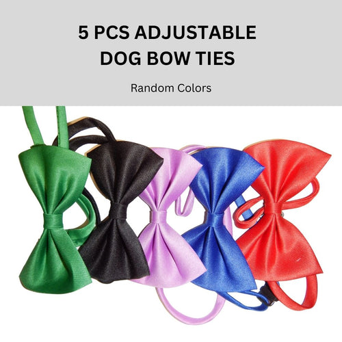 5-Piece Adjustable Dog Bow Ties Set