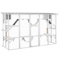 Large Cat Window Enclosure with Shelves, White