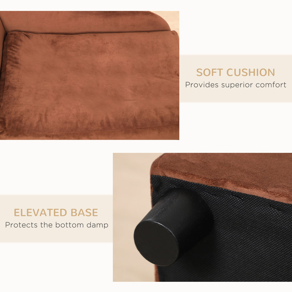 Luxury Pet Sofa with Storage, Brown