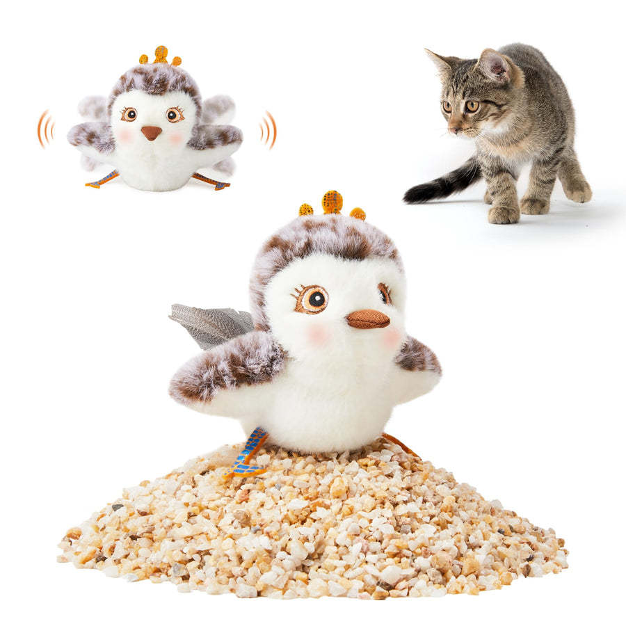 USB-Charged Flickering Bird Teaser for Cats