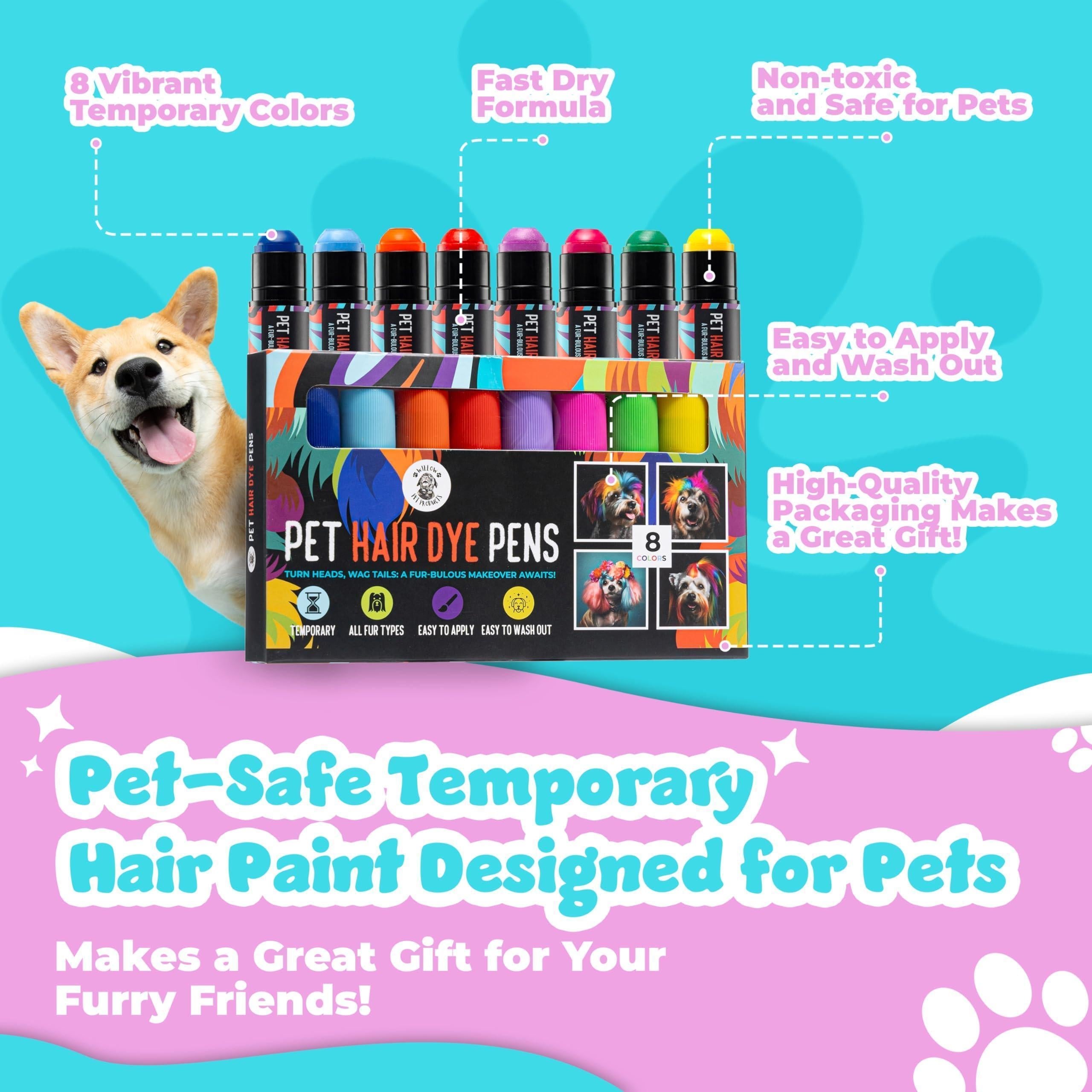 8-Color Pet Safe Temporary Hair Dye Pens
