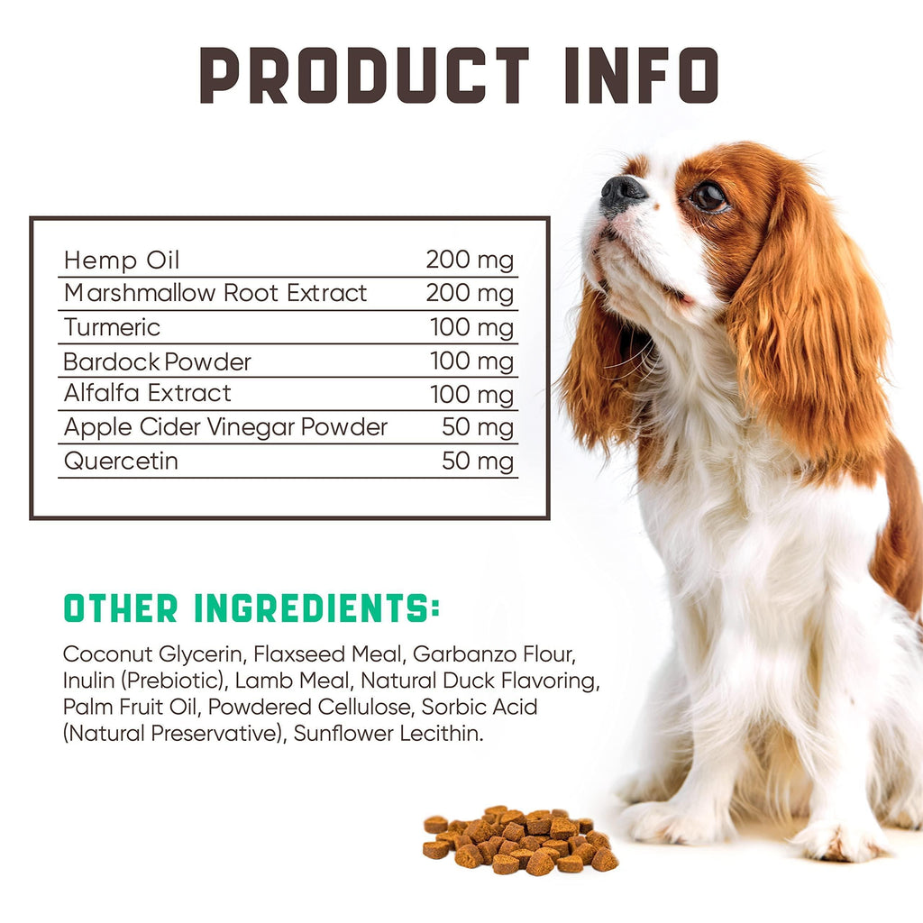 Natural Allergy Relief Chews for Dogs, 180 Count